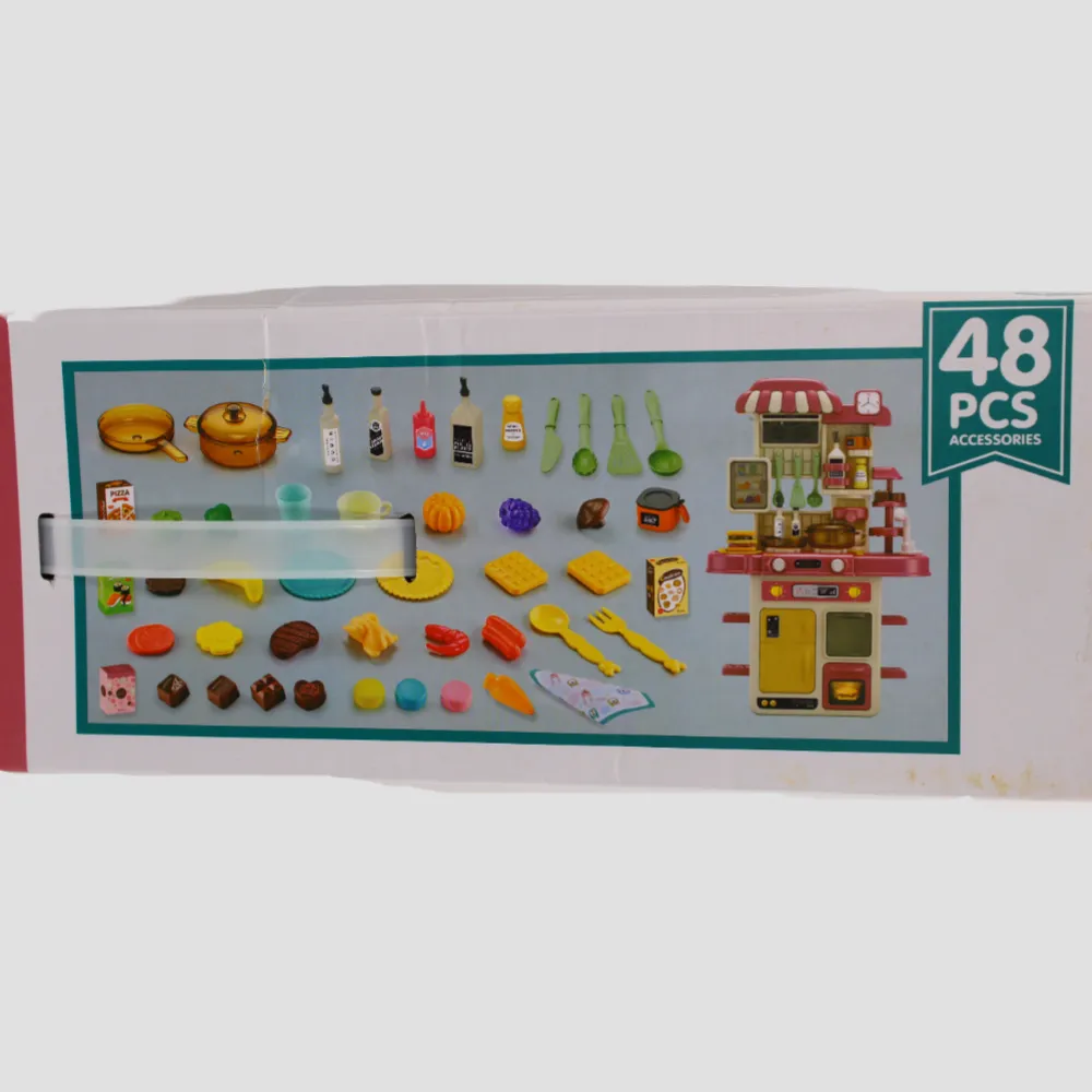 48-Piece Kids Kitchen Playset – Realistic Cooking Fun