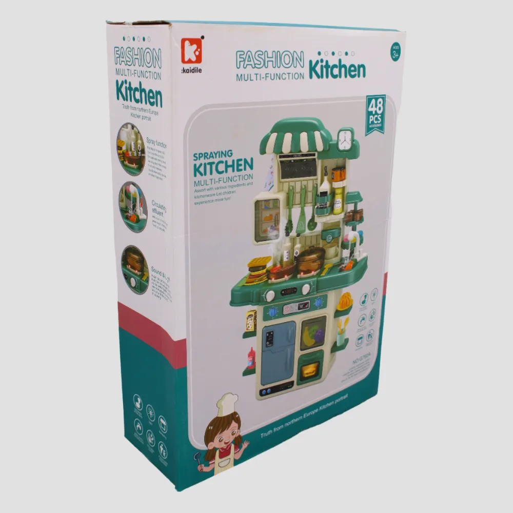 48-Piece Kids Kitchen Playset – Realistic Cooking Fun