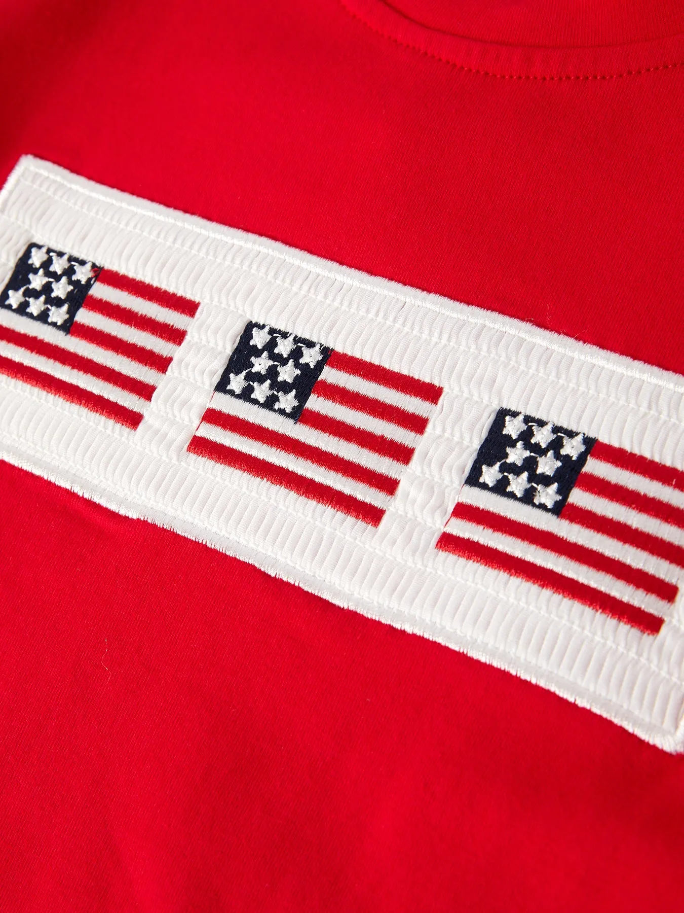 4th Of July Flag Embroidery Smocking Boys Set