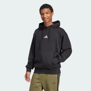 ADIDAS MEN'S FEELCOZY FLEECE BLACK HOODIE Cothing_Mens-Adidas