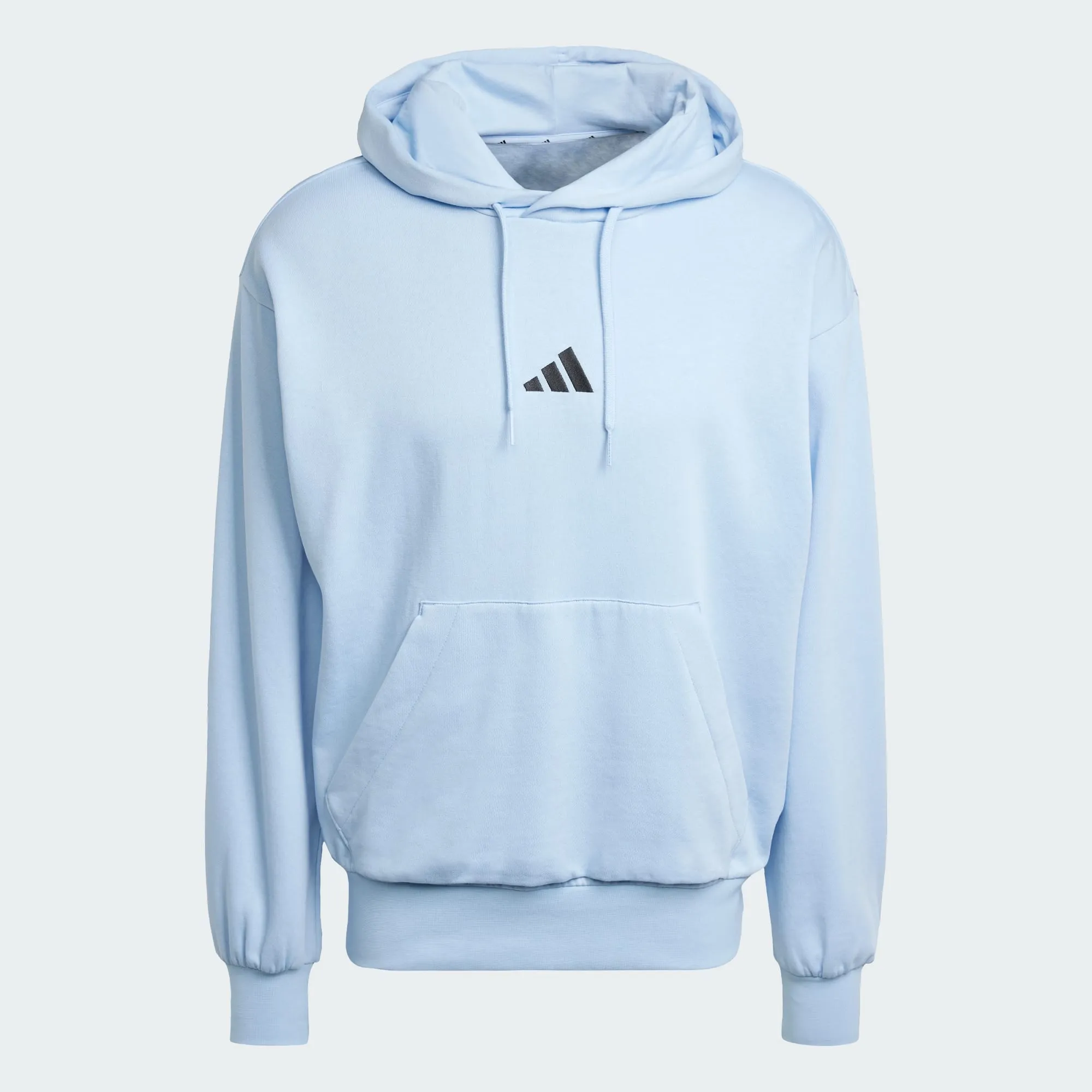 ADIDAS MEN'S FEELCOZY FLEECE BLUE HOODIE