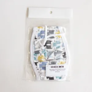 Adjustable/Reusable/Washable Kids Mask - Blue Fox (2-6Y)