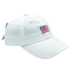 American Flag Bow Baseball Hat (girls) Babykids_Bits-Bows