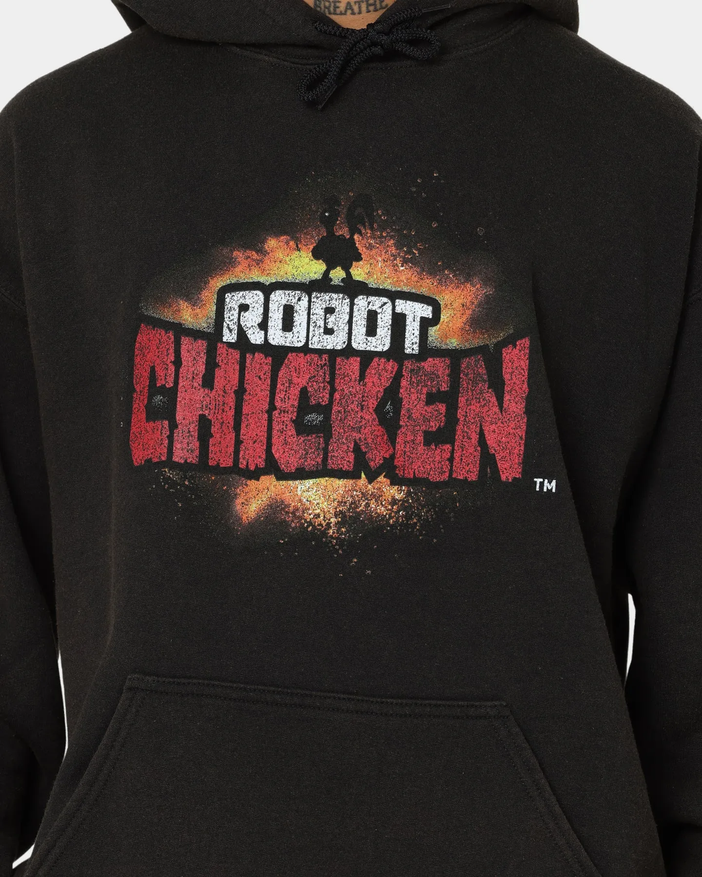 American Thrift Chicken Boom Vintage Hoodie Black Wash