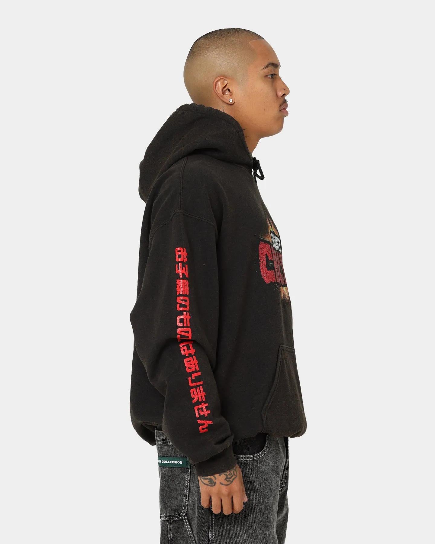 American Thrift Chicken Boom Vintage Hoodie Black Wash