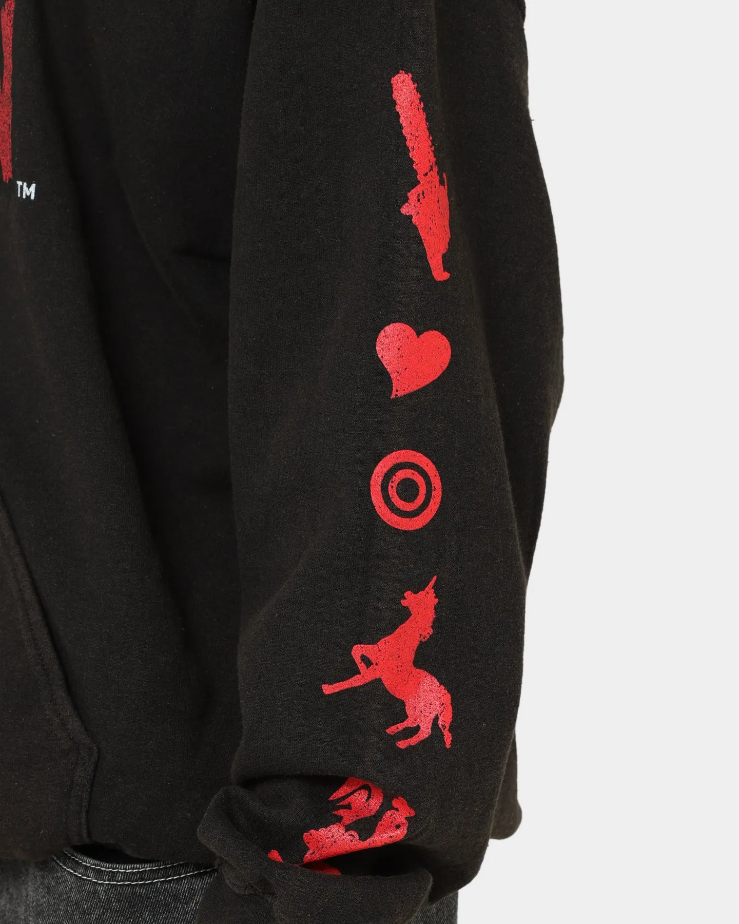 American Thrift Chicken Boom Vintage Hoodie Black Wash