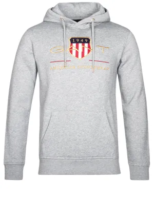 Archive Shield Hoodie Grey Melange