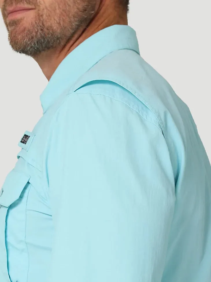 ATG By Wrangler™ Men's Angler Long Sleeve Shirt in Gulf Wrangler Clothing