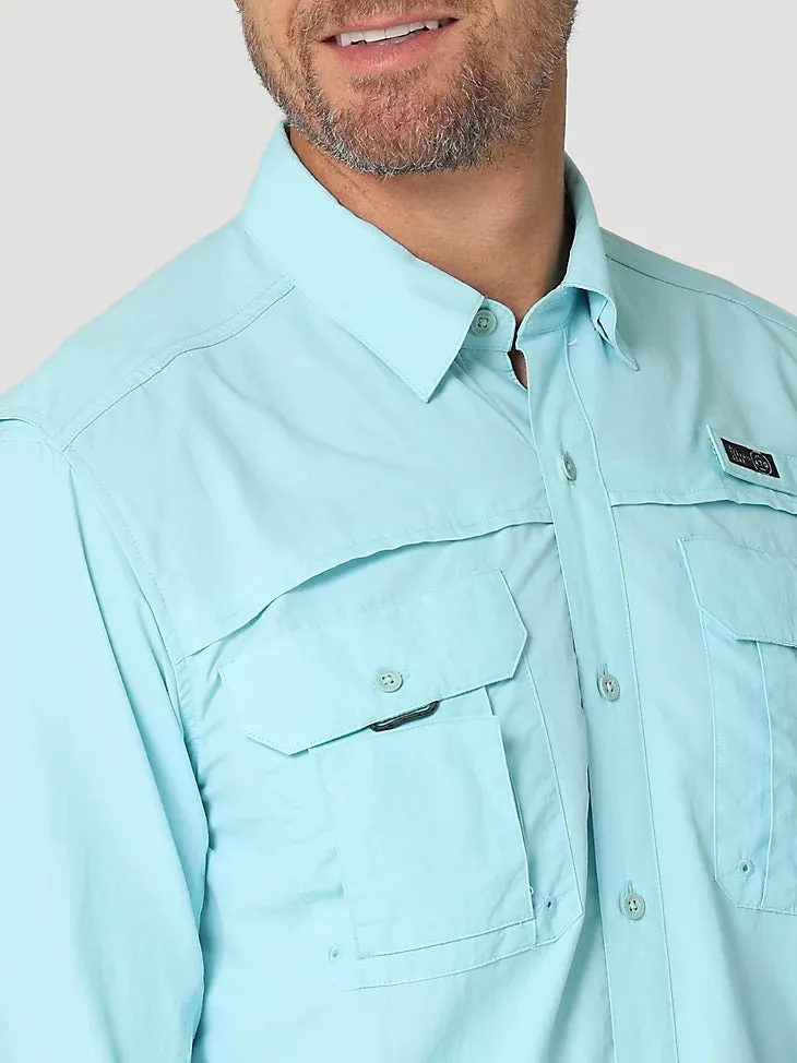 ATG By Wrangler™ Men's Angler Long Sleeve Shirt in Gulf Wrangler Clothing