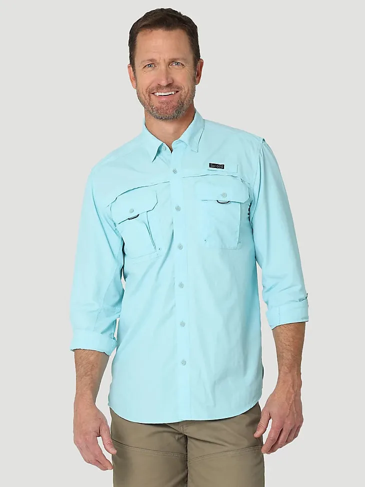 ATG By Wrangler™ Men's Angler Long Sleeve Shirt in Gulf Wrangler Clothing