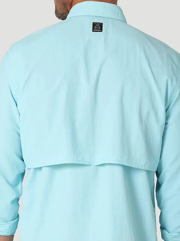 ATG By Wrangler™ Men's Angler Long Sleeve Shirt in Gulf Wrangler Clothing