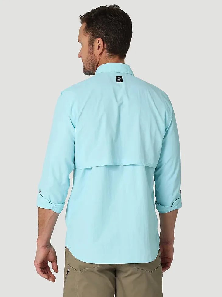 ATG By Wrangler™ Men's Angler Long Sleeve Shirt in Gulf Wrangler Clothing