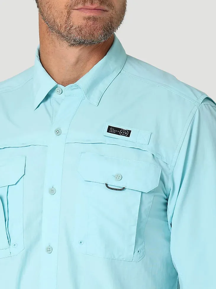 ATG By Wrangler™ Men's Angler Long Sleeve Shirt in Gulf Wrangler Clothing