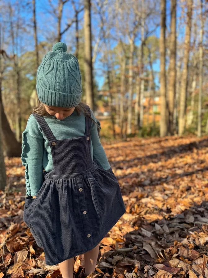 Autumn Pinafore - Charcoal Blue by Vignette - FINAL SALE