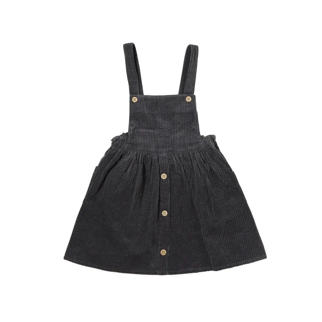 Autumn Pinafore - Charcoal Blue by Vignette - FINAL SALE