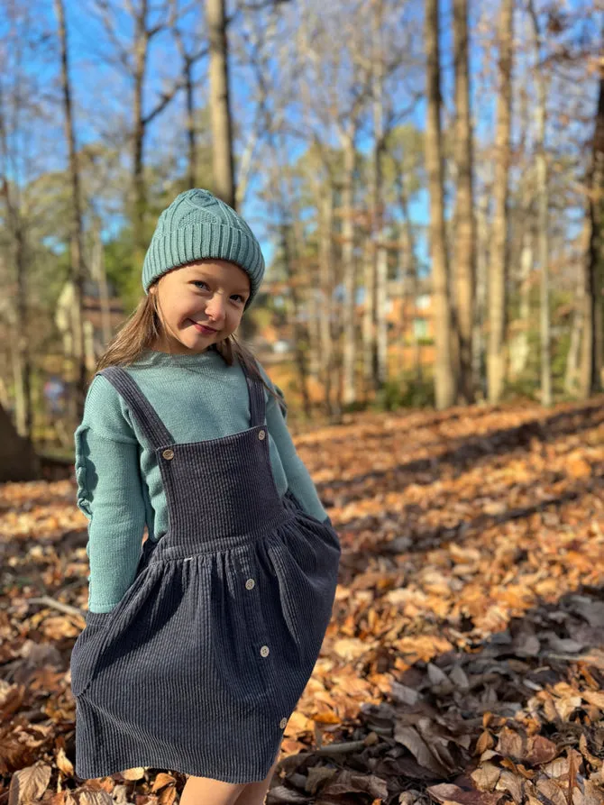 Autumn Pinafore - Charcoal Blue by Vignette - FINAL SALE