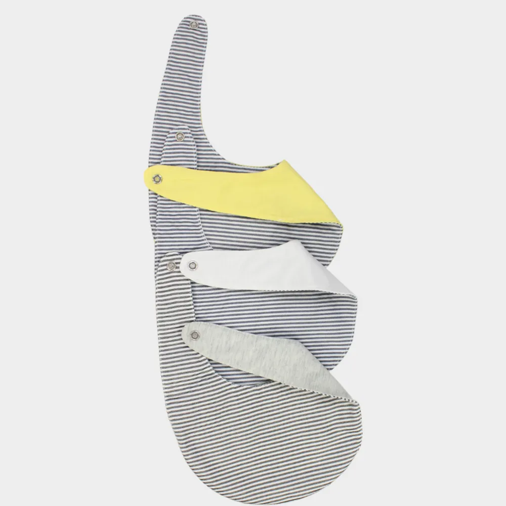 BABY Boys Cotton Bib Set – Bear & Cloud (Pack of 3)