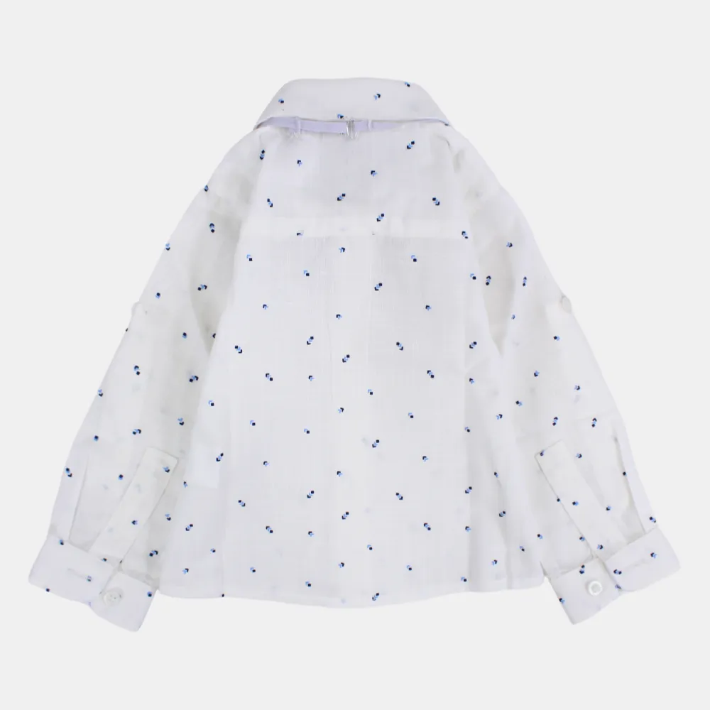 Baby Boys' Cotton Shirt – Off-White