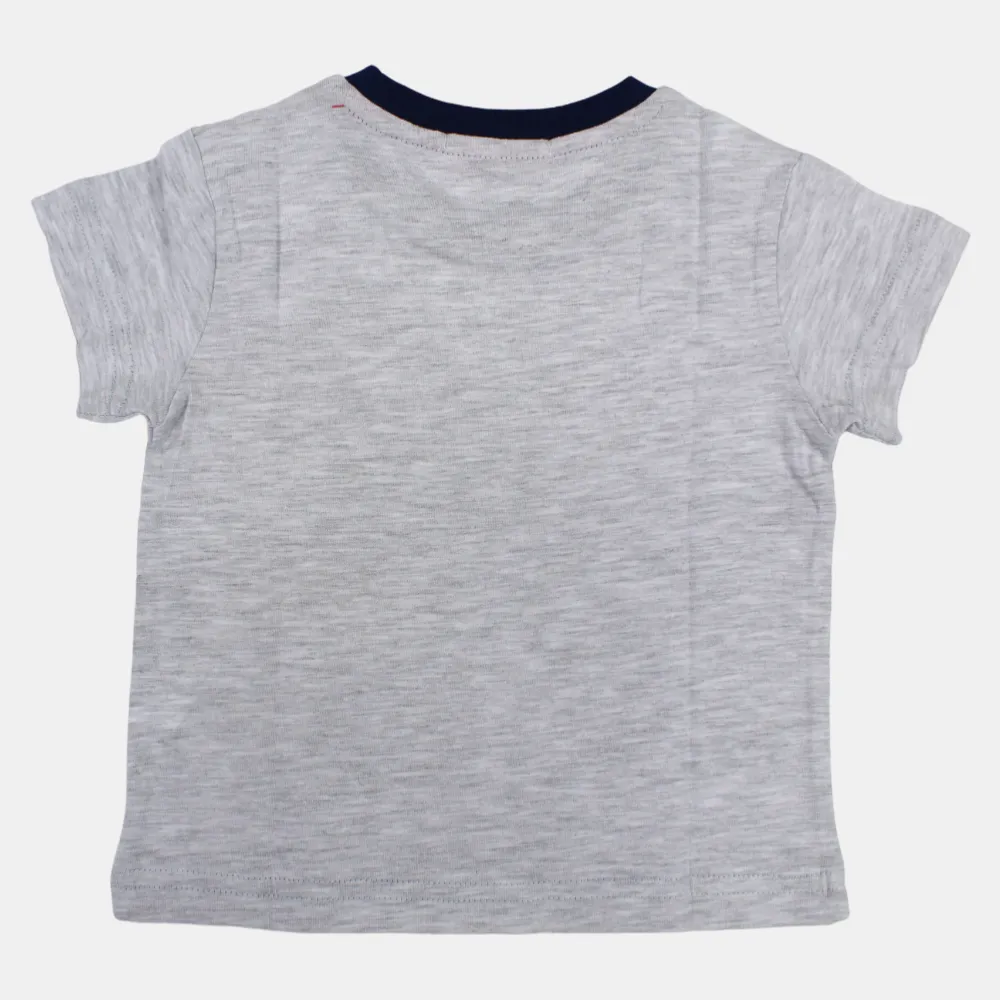 Baby Boys Cotton Short-Sleeved T-Shirt with a Fun Design