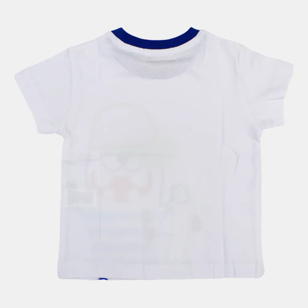 Baby Boys Cotton Short-Sleeved T-Shirt with a Fun Design