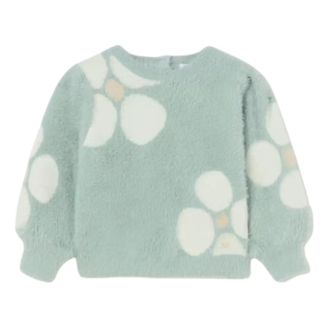 Baby Flower Jacquard Sweater - Jade by Mayoral - FINAL SALE