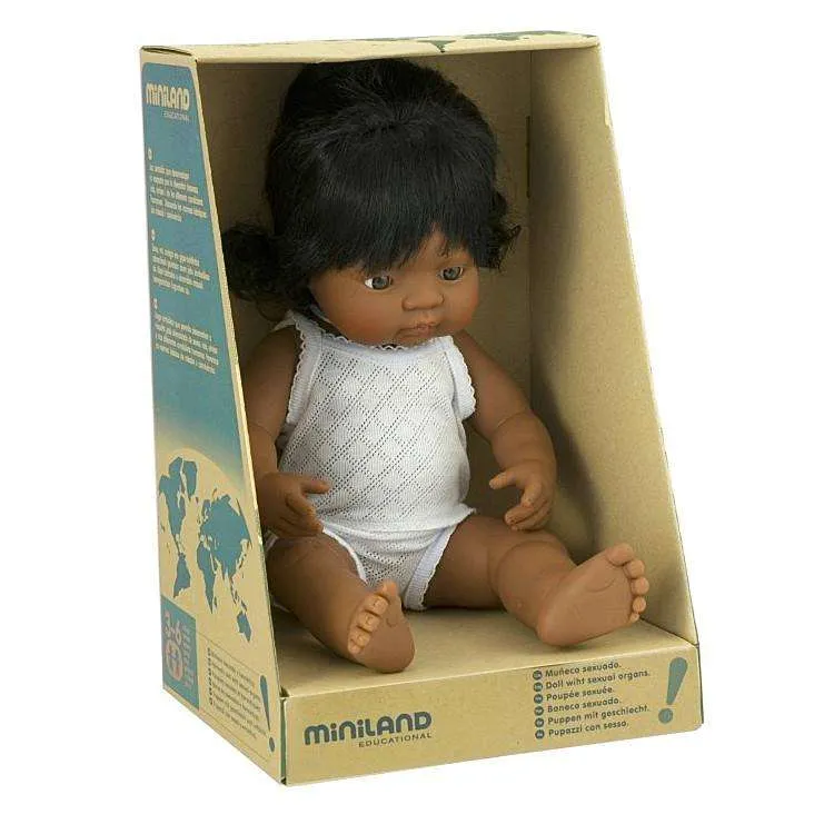 Baby Girl Anatomically Correct Hispanic Doll 38cm