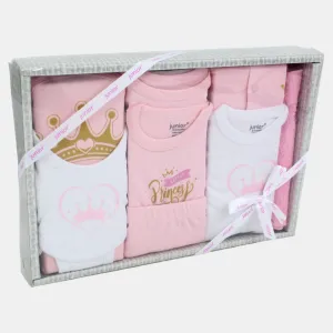 Baby Girls Gift Clothes Box – 10-Piece Little Princess Set in Pink