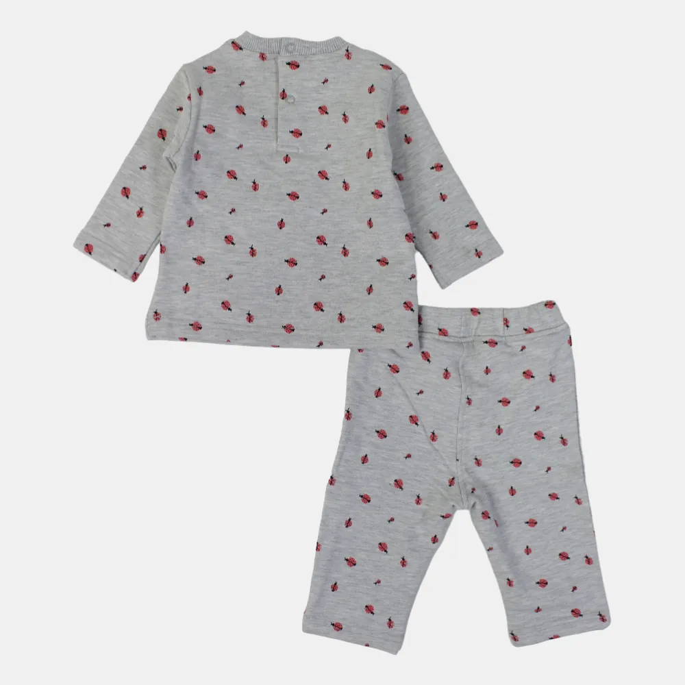 Baby Girls Milton Outfit Set – Soft Gray