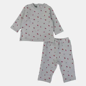 Baby Girls Milton Outfit Set – Soft Gray