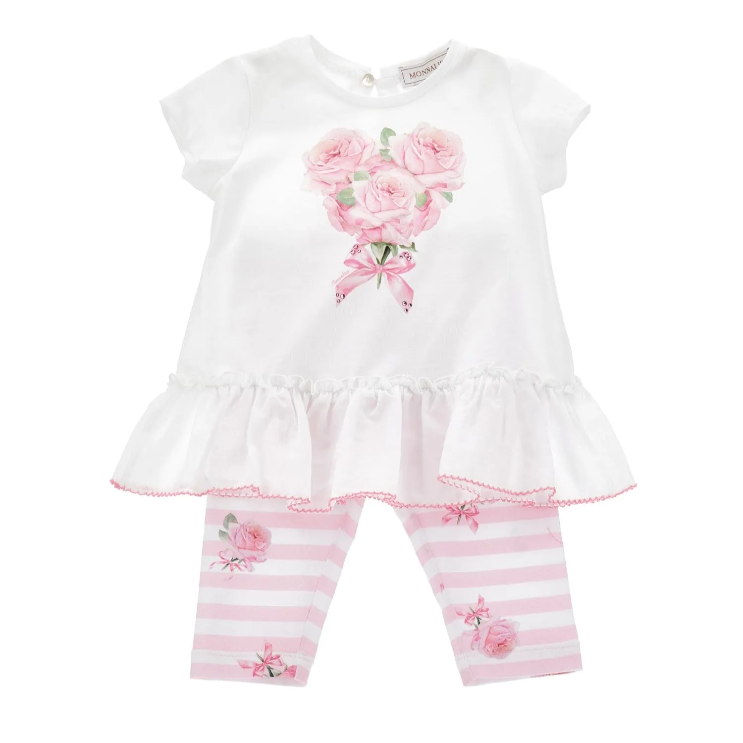 Baby Girls Pink Floral Legging Set
