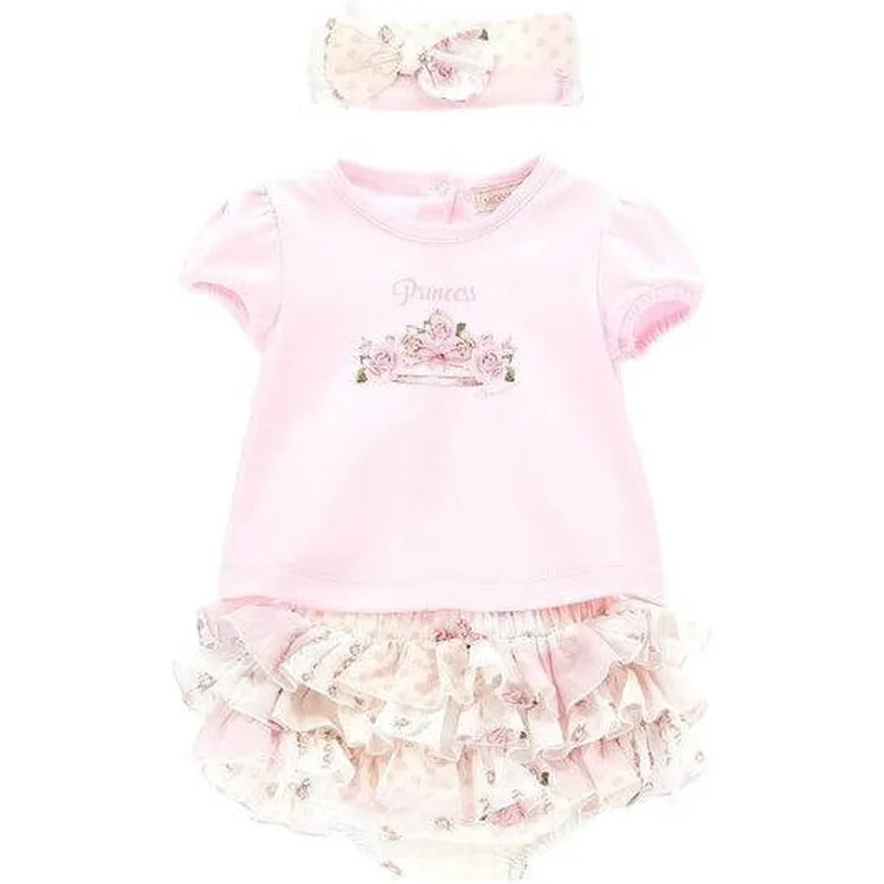 Baby Girls Pink Rose Set