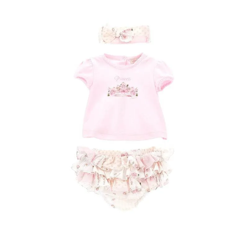 Baby Girls Pink Rose Set