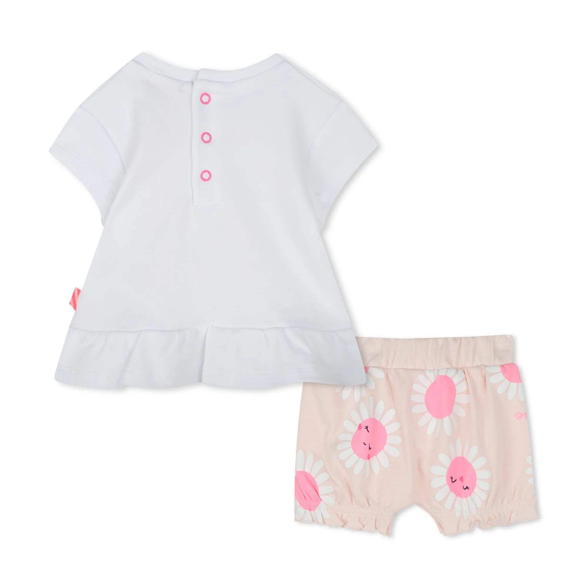 Baby Girls White Flower Short Set