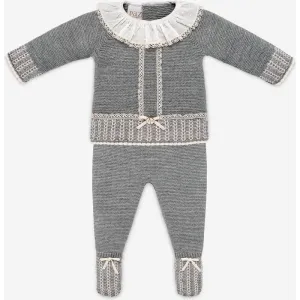 Baby Grey 'Saturno' Knitted Set