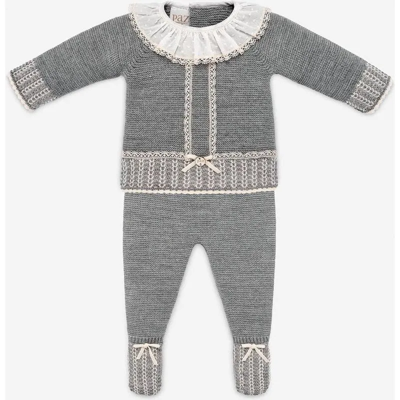 Baby Grey 'Saturno' Knitted Set
