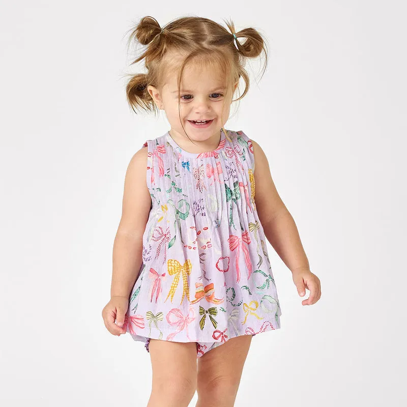 Baby Jaipur Two Piece Set - Lavender Watercolor Bows by Pink Chicken