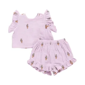 Baby Roey Two Piece Set - Lavender Soft Serve by Pink Chicken