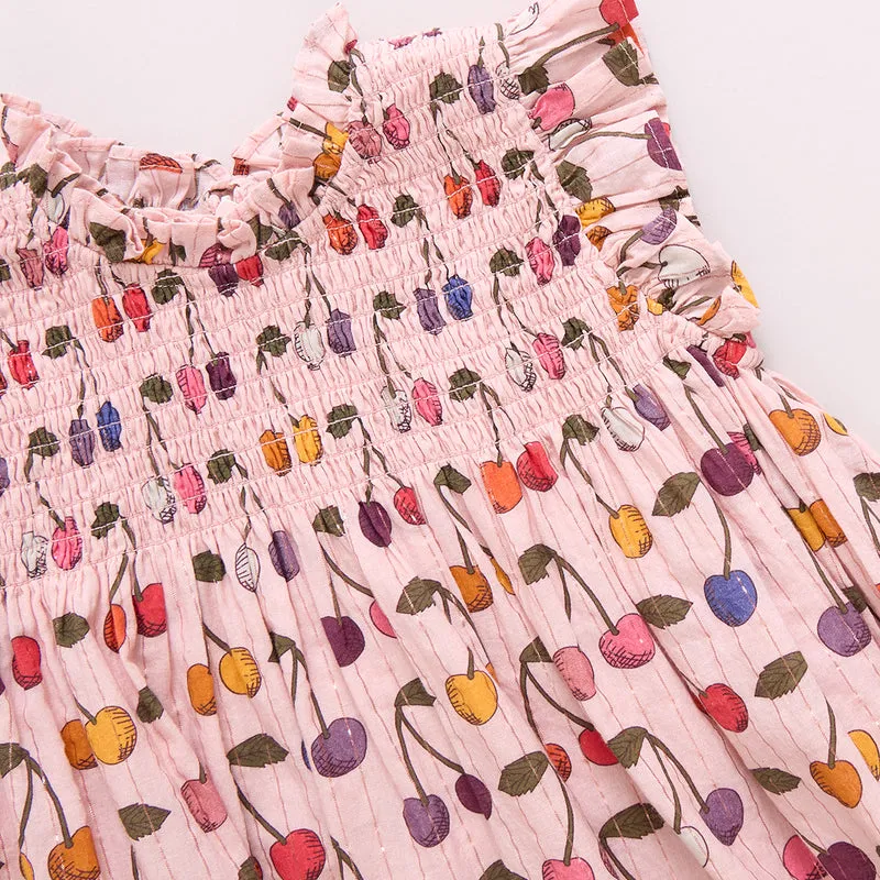 Baby Stevie Dress Set - Cloud Pink Cherry by Pink Chicken