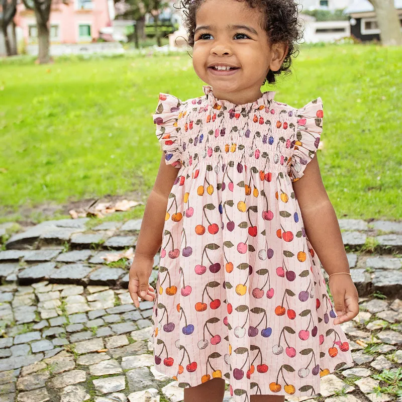 Baby Stevie Dress Set - Cloud Pink Cherry by Pink Chicken