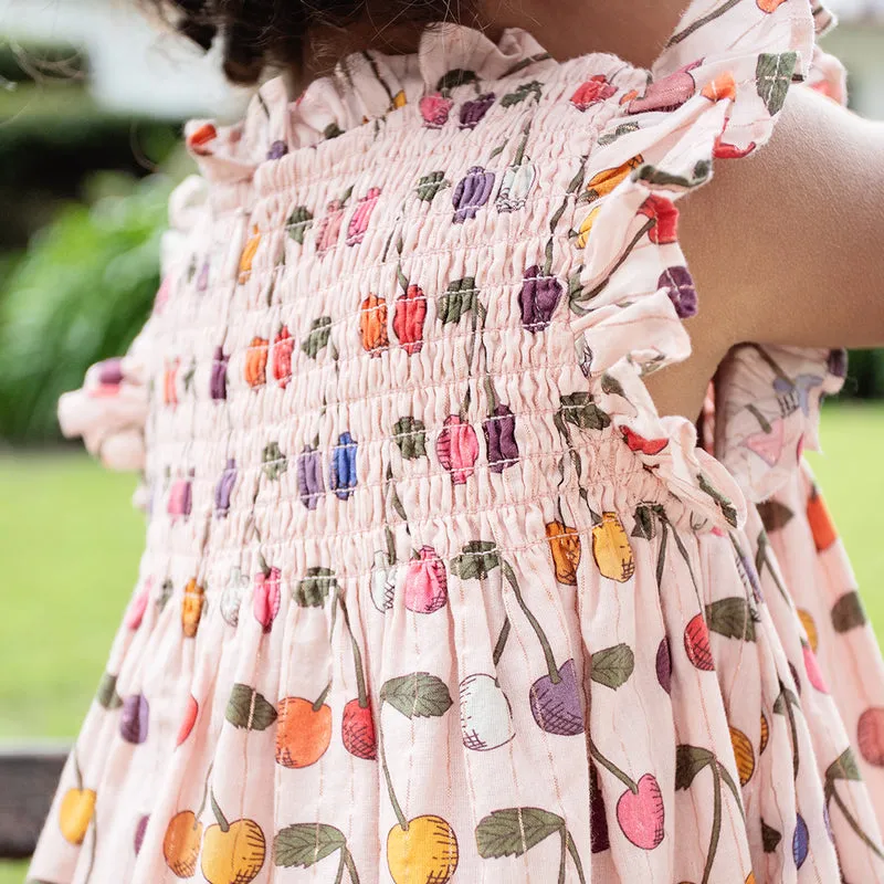 Baby Stevie Dress Set - Cloud Pink Cherry by Pink Chicken