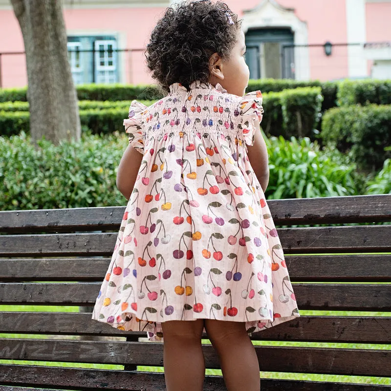 Baby Stevie Dress Set - Cloud Pink Cherry by Pink Chicken