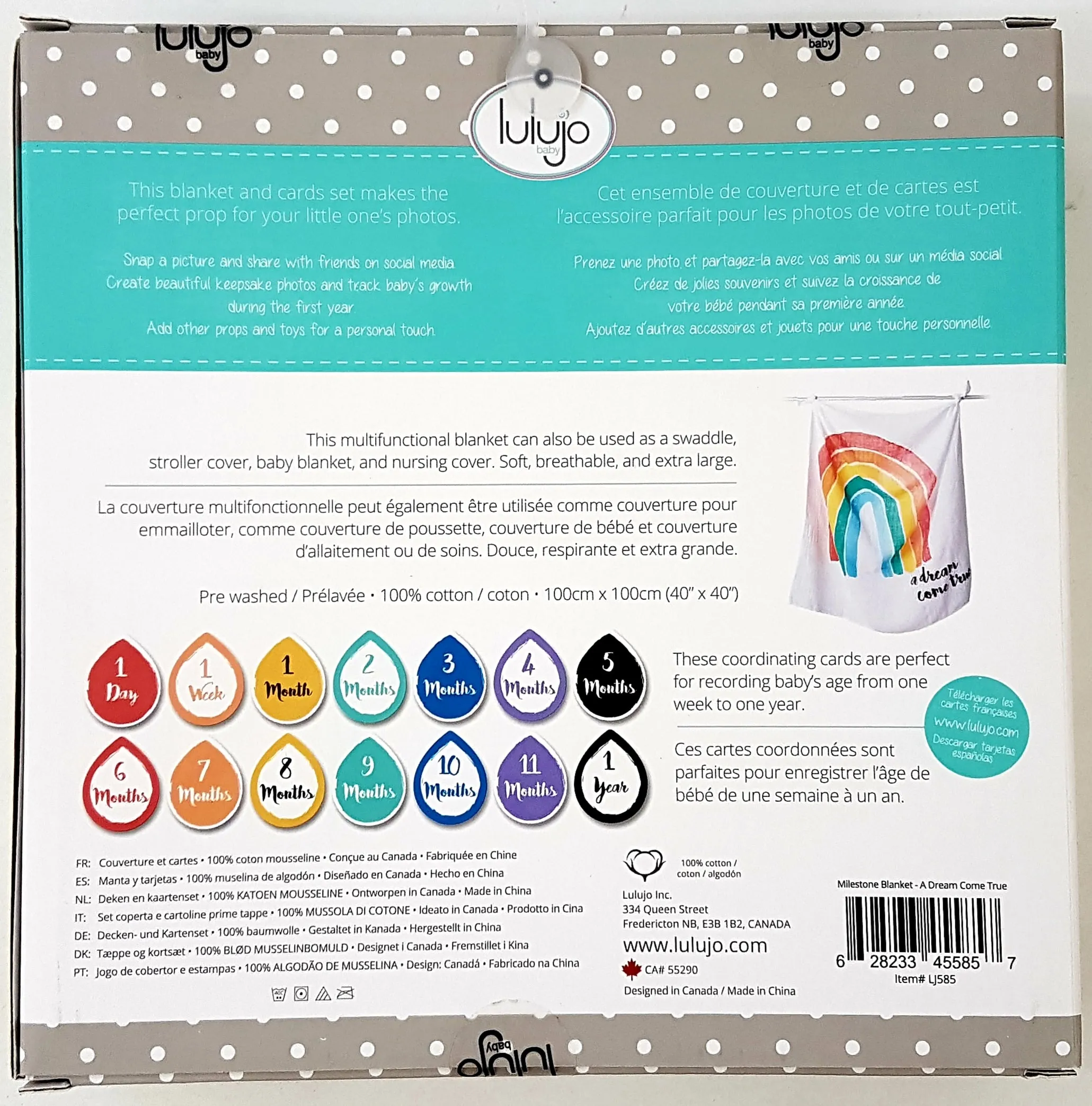 Baby's First Year Blanket and Cards Set -  A Dream Come True