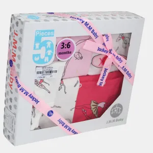 Ballet-Themed Baby Girls' Summer Gift Box – 5 Pcs (3-6m)