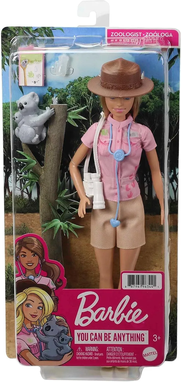 Barbie Toys Barbie Zoologist Doll (12 inches), Role-play Clothing & Accessories: Koala & Baby Figure