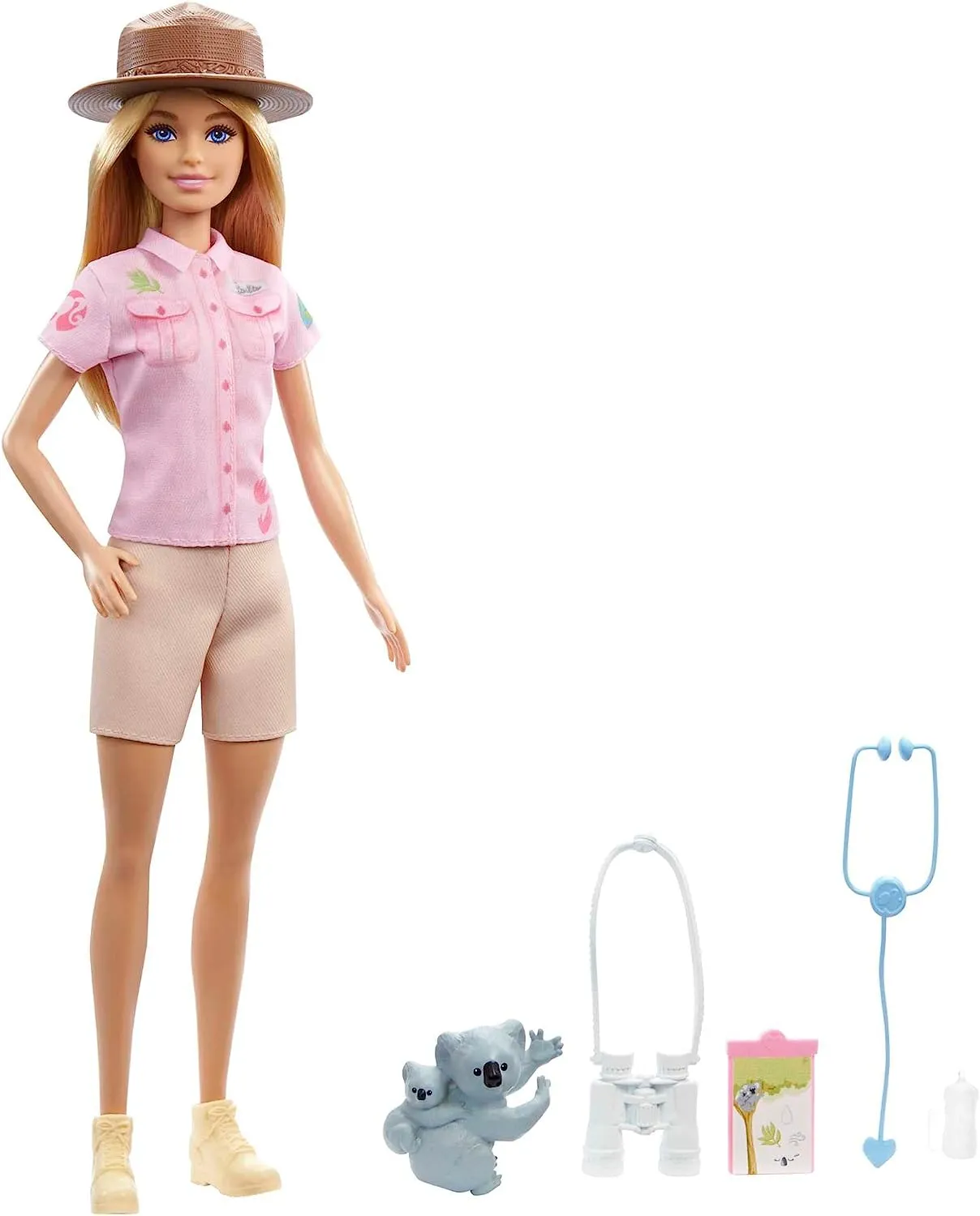 Barbie Toys Barbie Zoologist Doll (12 inches), Role-play Clothing & Accessories: Koala & Baby Figure