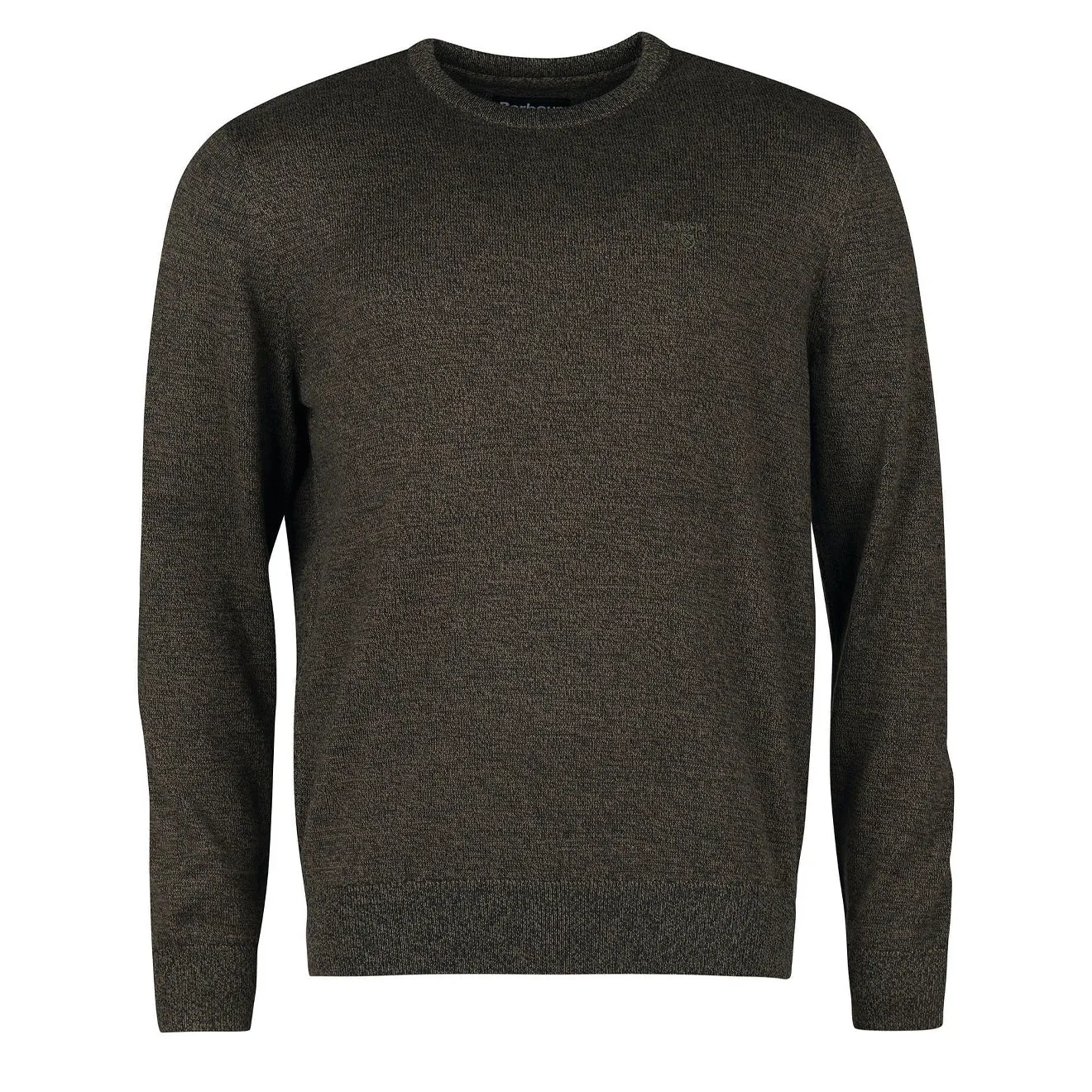 Barbour Firle Crew Jumper Olive Marl Clothing Barbour