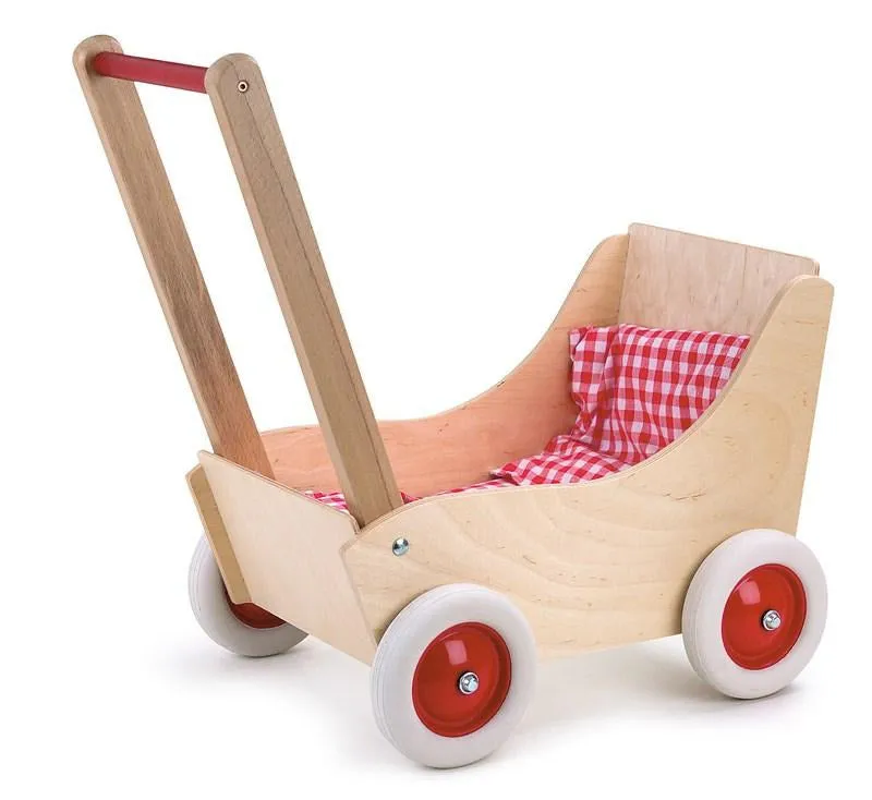 Beechwood Pram   Red Gingham Bedding