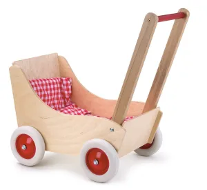 Beechwood Pram   Red Gingham Bedding