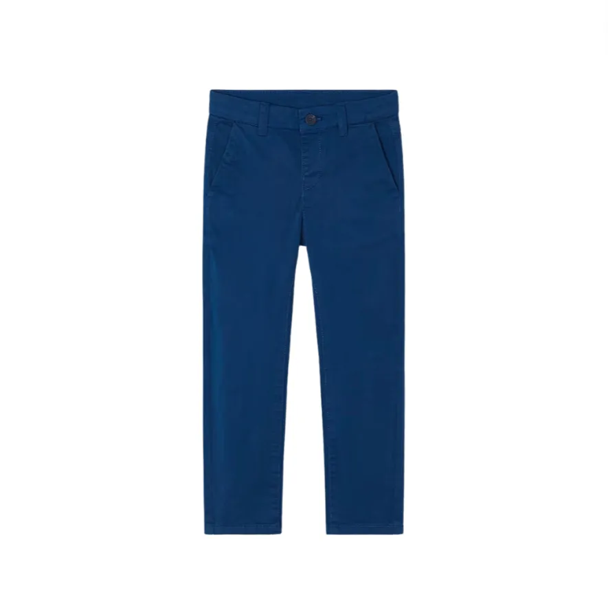 Better Cotton Slim Chino Pants - Cyan by Mayoral - FINAL SALE