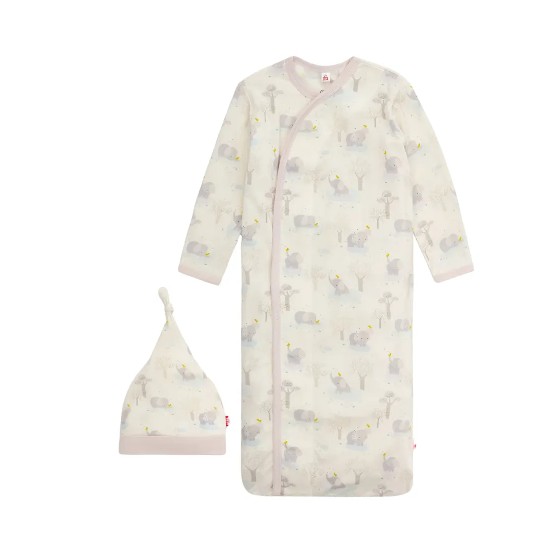 Big Love Modal Magnetic Cozy Sleeper Gown and Hat Set by Magnetic Me